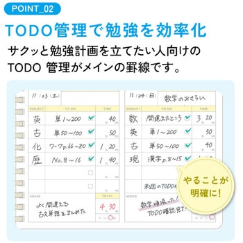 キャンパス TODO管理がサクッとできるスタディプランナー コクヨ
