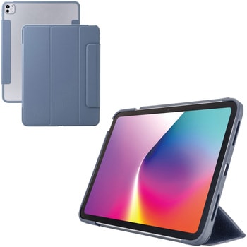 iPad Pro ケース 13インチ ( M4 ) マグネット式フラップ 2アングル スタンド 軽量 薄型 耐衝撃 背面クリア エレコム