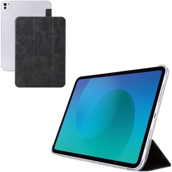 iPad Pro ケース 11インチ ( M4 ) マグネット式フラップ 2アングル スタンド 軽量 薄型 背面クリア エレコム