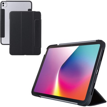 iPad Pro ケース 11インチ ( M4 ) マグネット式フラップ 2アングル スタンド 軽量 薄型 耐衝撃 背面クリア エレコム