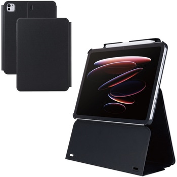 iPad Pro ケース 11インチ ( M4 ) 高さ調整フラップ Apple Pencil収納 フリーアングル スタンド エレコム