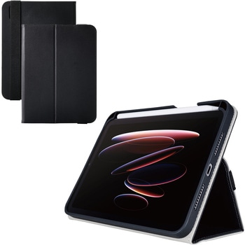 iPad mini ケース 8.3インチ(A17 Pro)/第6世代 ベルト付きフラップ Apple Pencil収納 軽量 耐衝撃 エレコム