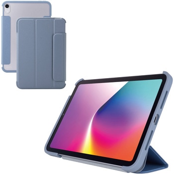 iPad mini ケース 8.3インチ(A17 Pro)/第6世代 マグネット式フラップ 軽量 薄型 耐衝撃 背面クリア - エレコム