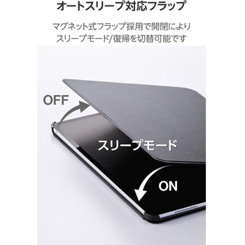 iPad mini ケース 8.3インチ(A17 Pro)/第6世代 高さ調整フラップ スタンド オートスリープ機能 エレコム