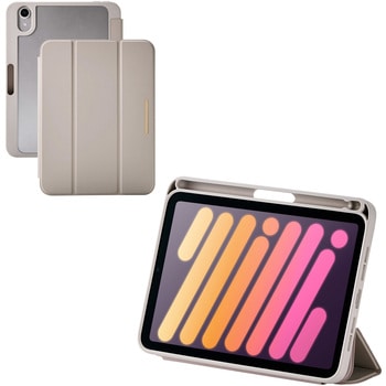 iPad mini ケース 8.3インチ(A17 Pro)/第6世代 マグネット式フラップ Apple Pencil収納 2アングル エレコム