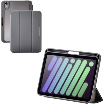 iPad mini ケース 8.3インチ(A17 Pro)/第6世代 マグネット式フラップ Apple Pencil収納 2アングル エレコム