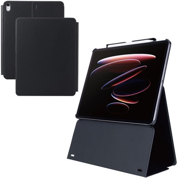 iPad Air ケース 13インチ(M3/M2) 高さ調整フラップ スタンド オートスリープ機能 エレコム