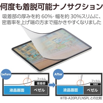 13インチ iPad Pro(M4) 2024年 フィルム 着脱式 上質紙タイプ アンチグレア ブルーライトカット 指紋防止 - エレコム
