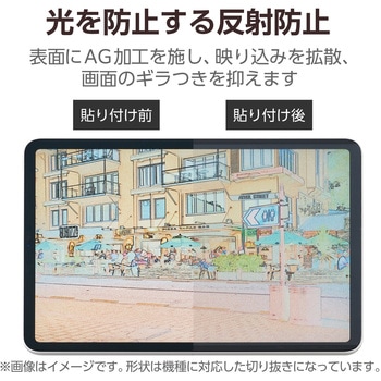 13インチ iPad Pro(M4) 2024年 フィルム 着脱式 上質紙タイプ アンチグレア ブルーライトカット 指紋防止 - エレコム