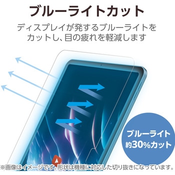 13インチ iPad Pro(M4) 2024年 フィルム 着脱式 ケント紙タイプ アンチグレア ブルーライトカット 指紋防止 - エレコム