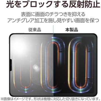 11インチ iPad Pro(M4) 2024年 フィルム ケント紙タイプ アンチグレア 指紋防止 気泡防止 反射防止 マット エレコム
