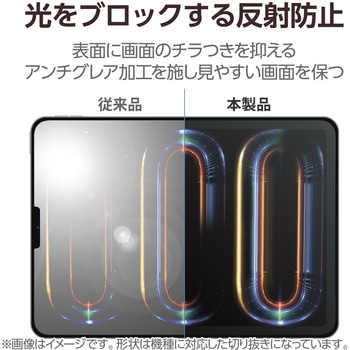 11インチ iPad Pro(M4) 2024年 フィルム アンチグレア 指紋防止 気泡防止 反射防止 マット - エレコム