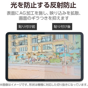 11インチ iPad Pro(M4) 2024年 フィルム 着脱式 ケント紙タイプ アンチグレア ブルーライトカット 指紋防止 エレコム