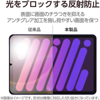 iPad mini(A17 Pro)/第6世代 8.3インチ フィルム 文字用 アンチグレア 指紋防止 気泡防止 反射防止 マット エレコム