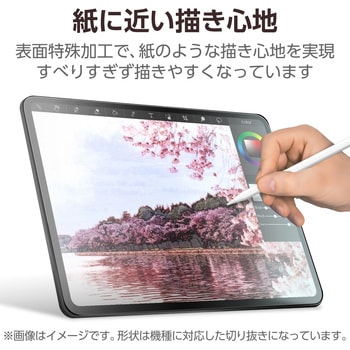 iPad mini(A17 Pro)/第6世代 8.3インチ ガラスフィルム ケント紙タイプ アンチグレア 貼り付けツール付 エレコム