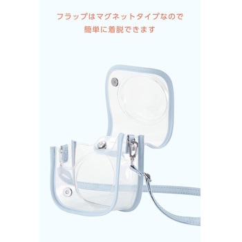 チェキケース instax mini 12専用 クリア カメラケース マグネット式フラップ ストラップ付 エレコム