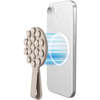 スマホホルダー 吸盤 MagSafe対応 iPhone用 落下防止バンド付 強力固定 動画視聴 自撮り 壁鏡ガラス貼付 エレコム