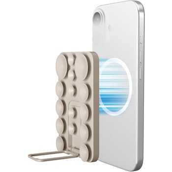 スマホホルダー 吸盤 MagSafe対応 iPhone用 スタンド機能付 縦横対応 強力固定 動画視聴 壁鏡ガラス貼付 エレコム