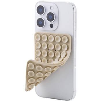 スマホホルダー 両面吸盤 全機種対応 強力固定 動画視聴 自撮り 壁鏡ガラス貼付 シリコン コンパクト エレコム