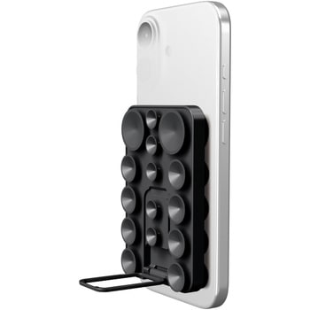 スマホホルダー 両面吸盤 全機種対応 スタンド機能付 縦横対応 強力固定 動画視聴 壁鏡ガラス貼付 シリコン - エレコム