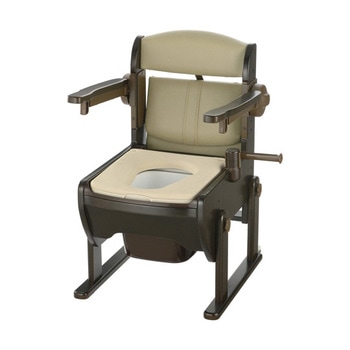 木製きらく 片付け簡単トイレ肘掛跳ね上げN - Richell(リッチェル)