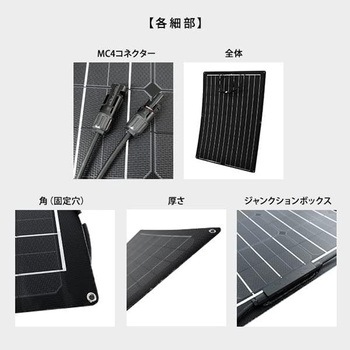 50Wセミフレキシブルソーラー300Wインバータ 20Ahセット KAUSMEDIA