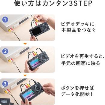 ビデオキャプチャーボックス RCA・液晶画面付き - サンワダイレクト