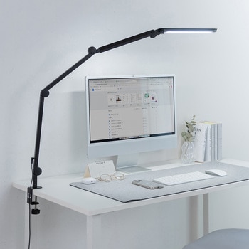 LEDライト クランプ固定式 4段階調光調色 サンワダイレクト