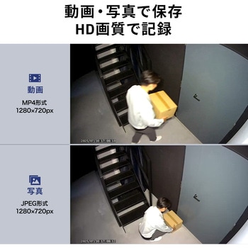 LEDライト 人感センサー付き カメラ付き サンワダイレクト