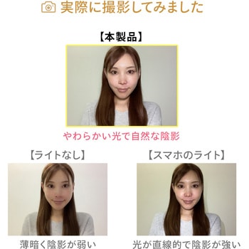 LEDライト スマホ撮影用 アクセサリーシュー対応 サンワダイレクト