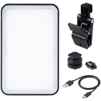LEDライト スマホ撮影用 アクセサリーシュー対応 サンワダイレクト
