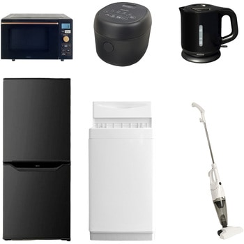 家電セット 寮 オフィス 事務所 新生活家電 6点セット (6kg洗濯機 106L冷蔵庫 オーブンレンジ 炊飯器 電気ケトル スティッククリーナー) YAMAZEN(山善)