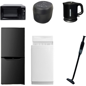 家電セット 寮 オフィス 事務所 新生活家電 6点セット (6kg洗濯機 106L冷蔵庫 電子レンジ 炊飯器 電気ケトル 軽量クリーナー) YAMAZEN(山善)