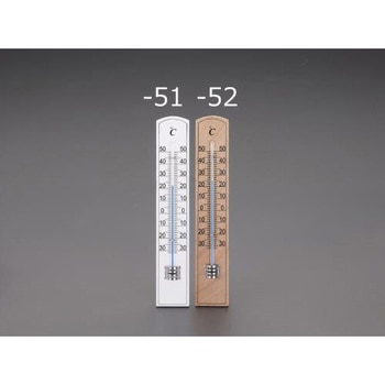 200x36mm 温度計(ナチュラル) エスコ