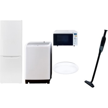 家電セット 寮 オフィス 事務所 新生活家電 5点セット (8kg洗濯機 173L冷蔵庫 オーブンレンジ シーリングライト 軽量クリーナー) YAMAZEN(山善)