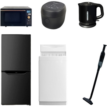 家電セット 寮 オフィス 事務所 新生活家電 6点セット (6kg洗濯機 106L冷蔵庫 オーブンレンジ 炊飯器 電気ケトル 軽量クリーナー) YAMAZEN(山善)