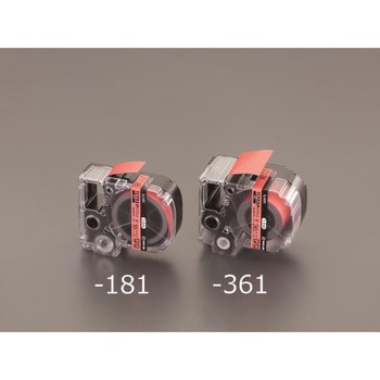 18mm テープカセット(マグネット/赤) エスコ