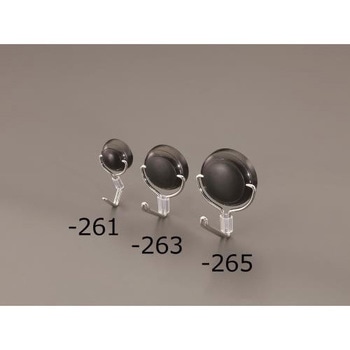 Φ25mm/ 2.5kg マグネットフック(回転フック/ブラック) エスコ