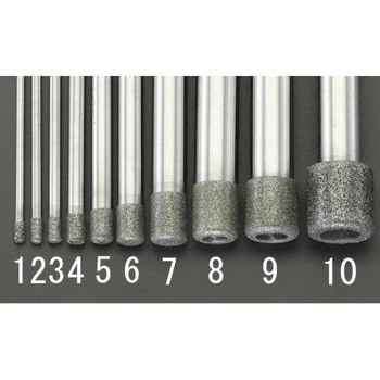 6.5x 8.0x100mm ダイヤモンドバー(6mm軸) エスコ