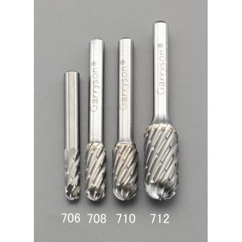 [快削] 8x19mm/6mm軸 超硬カッター(鉄・鋳物用) エスコ