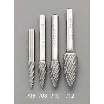 [快削] 8x19mm/6mm軸 超硬カッター(鉄・鋳物用) エスコ