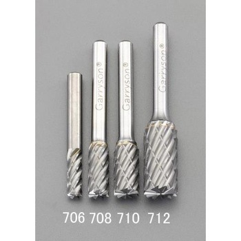 [快削] 8x19mm/6mm軸 超硬カッター(鉄・鋳物用) エスコ