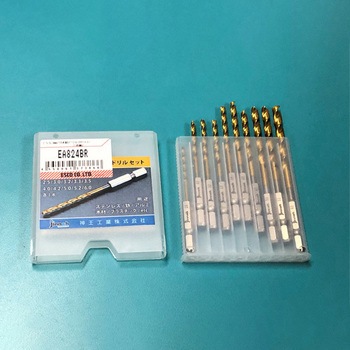2.5-6.0mm/10本組 ドリル(チタンコート/六角軸) エスコ
