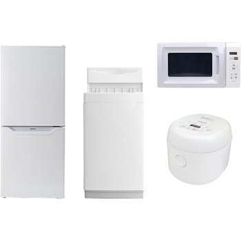 家電セット 寮 オフィス 事務所 新生活家電 4点セット (106L冷蔵庫 6kg洗濯機 電子レンジ 3合炊き炊飯器) YAMAZEN(山善)