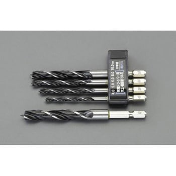 4.0-10.0mm/ 5本組 六角軸ドリル(木工用) エスコ