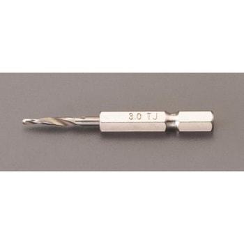 3.0mm 下穴錐(六角軸/HSS) エスコ