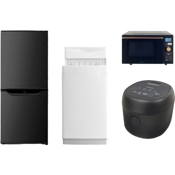家電セット 寮 オフィス 事務所 新生活家電 4点セット (6kg洗濯機 106L冷蔵庫 オーブンレンジ 炊飯器) YAMAZEN(山善)
