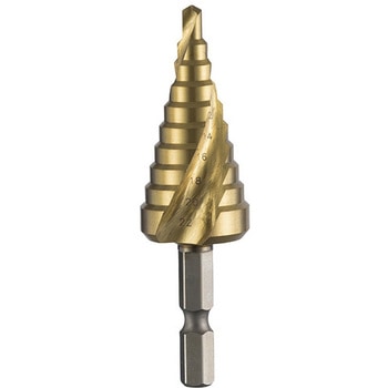 4-22mm ステップドリル(1/4"六角軸・HSS) - エスコ