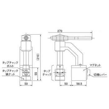 EA829AK-1 M3-M12 タップハンドル(マグネットベース付) 1台 エスコ