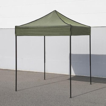 2.0x2.0m 四脚テント(OD色/張ロープ冠付) エスコ